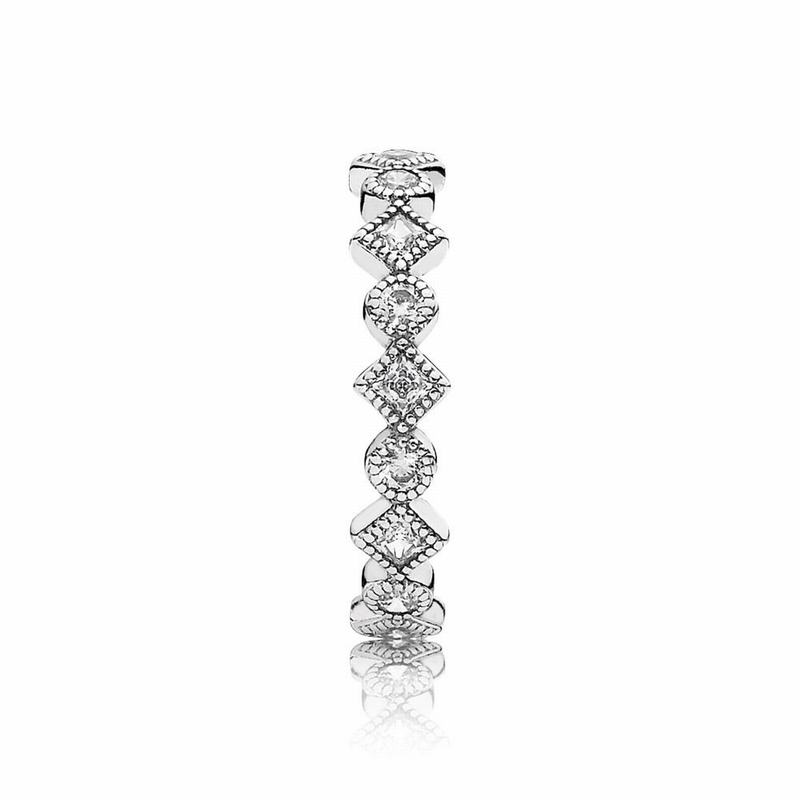 Pandora Alluring Brilliant Princess Promise Ring - Sterling Silver/Cubic Zirconia - Canada | BV4747E